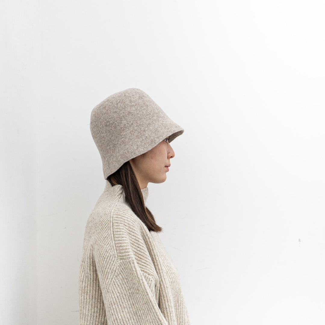 NEW 2024AW mature ha./　bell hat - undyed wool ELS-01030-H