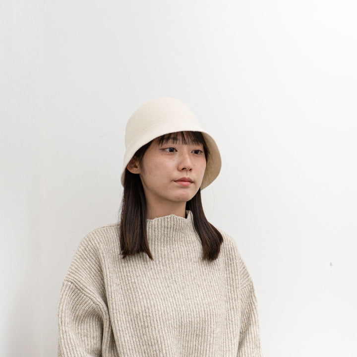 NEW 2024AW mature ha./　bell hat - undyed wool ELS-01030-H