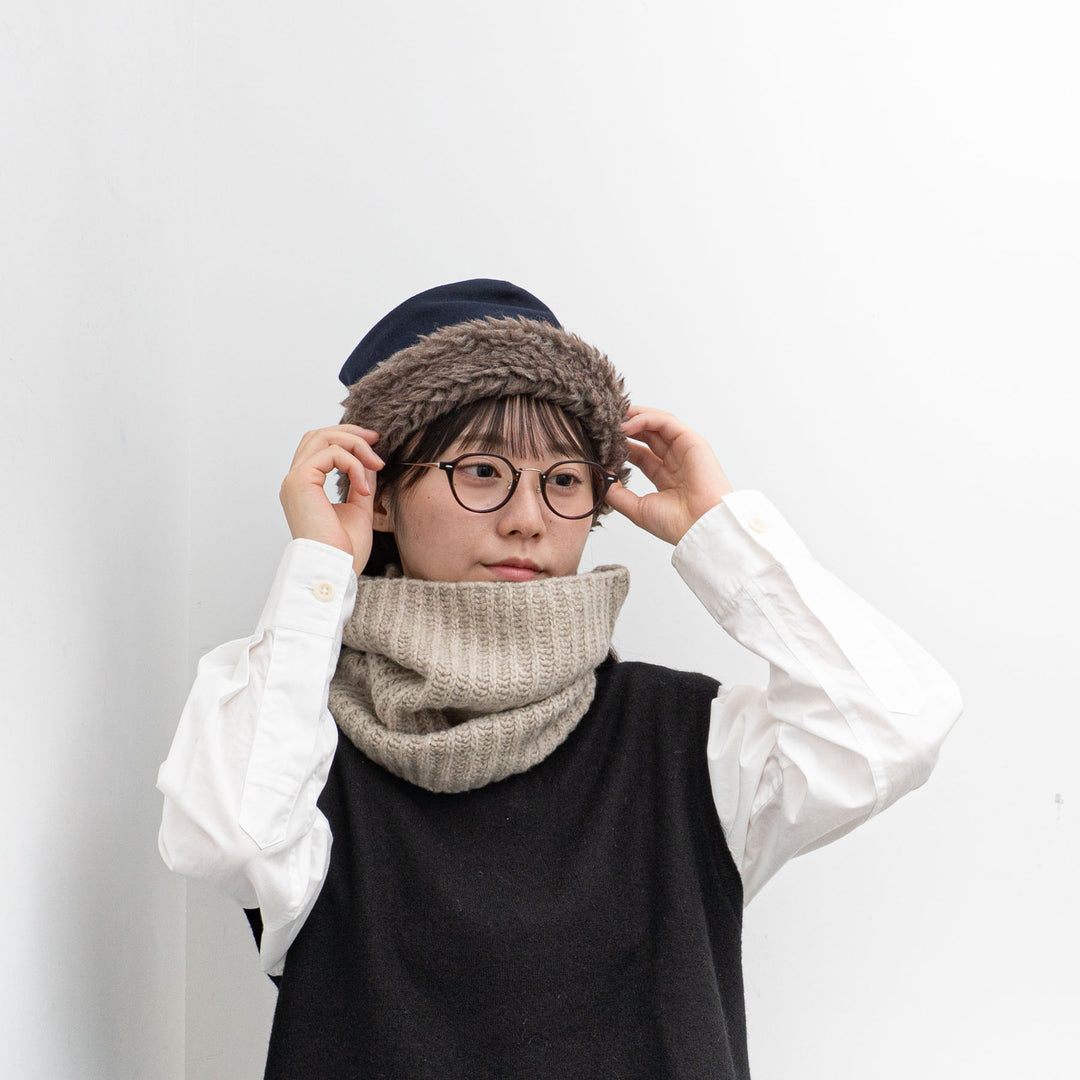 2025AW mature ha./　neck warmer - lamb wool x cashmere MK-3206-D