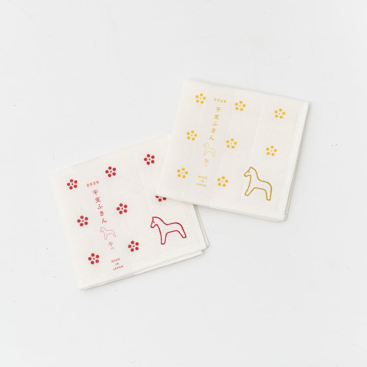 everyday/　干支ふきん 午　col.RED