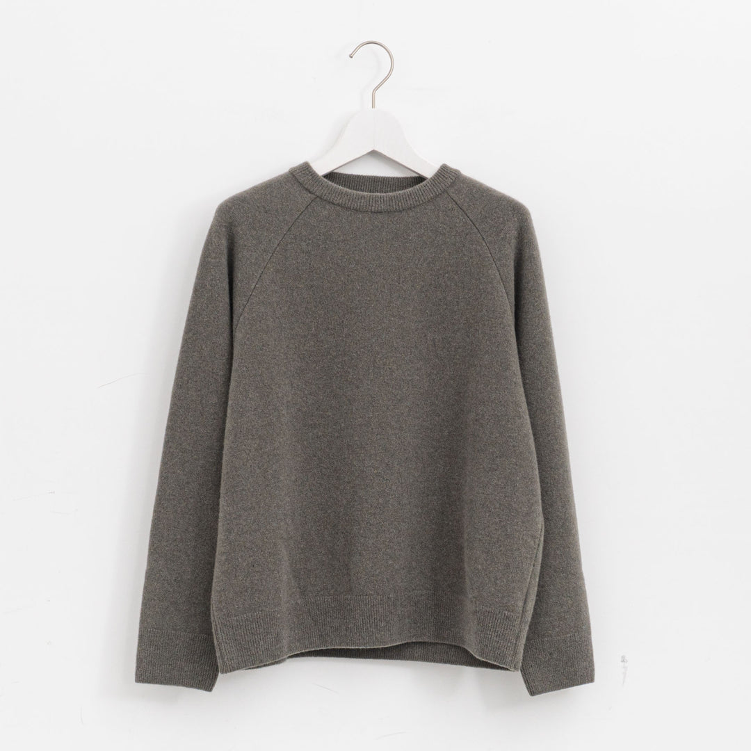evam eva/　press wool ranglan pullover E253K176