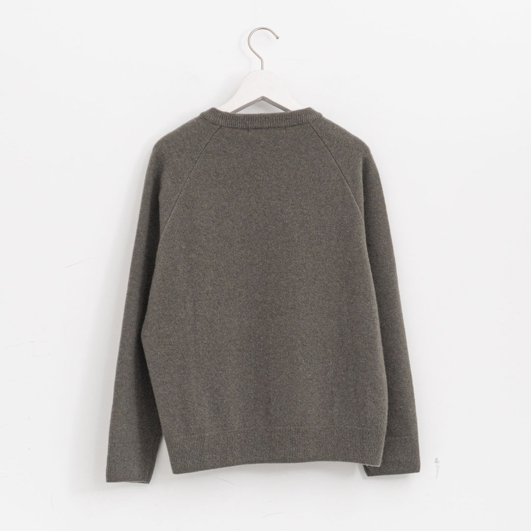 evam eva/　press wool ranglan pullover E253K176