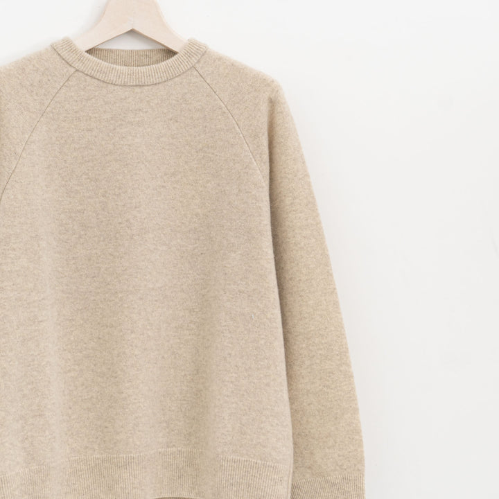 evam eva/　press wool ranglan pullover E253K176