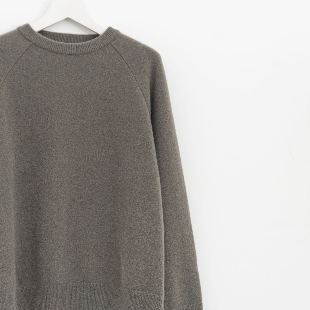 evam eva/　press wool ranglan pullover E253K176