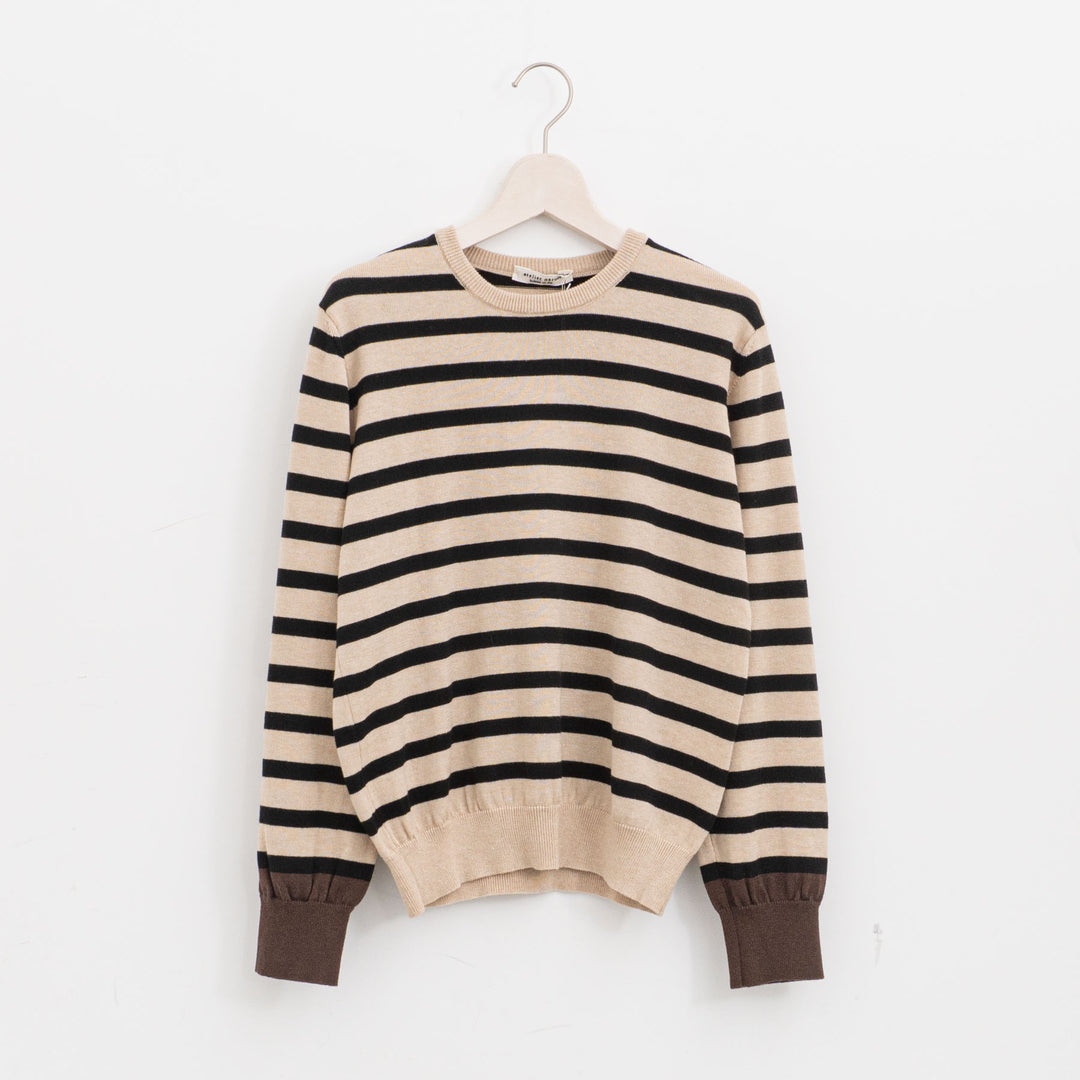 atelier naruse /WOMEN　cotton wool border knit nakt-43