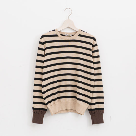 atelier naruse｜WOMEN　cotton wool border knit nakt-43