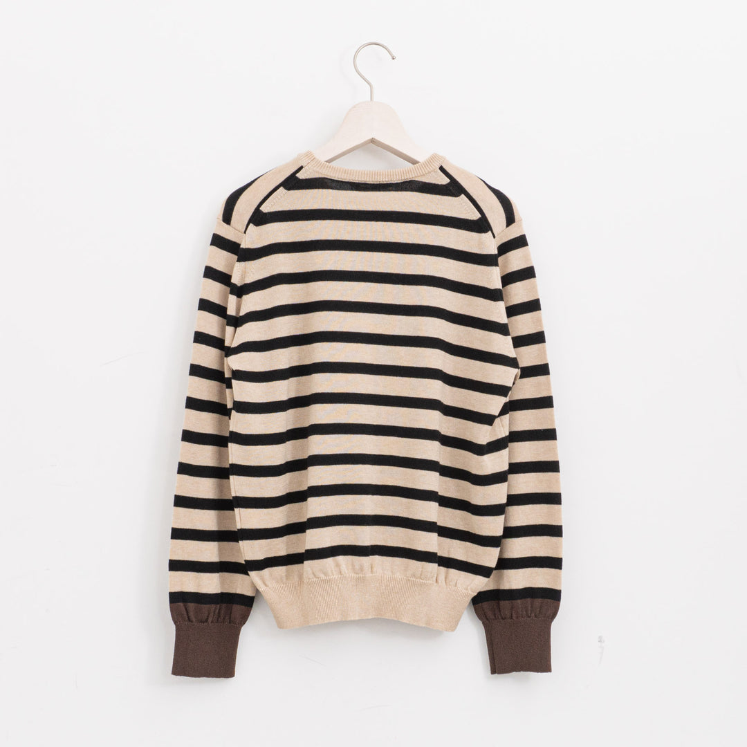 atelier naruse /WOMEN　cotton wool border knit nakt-43
