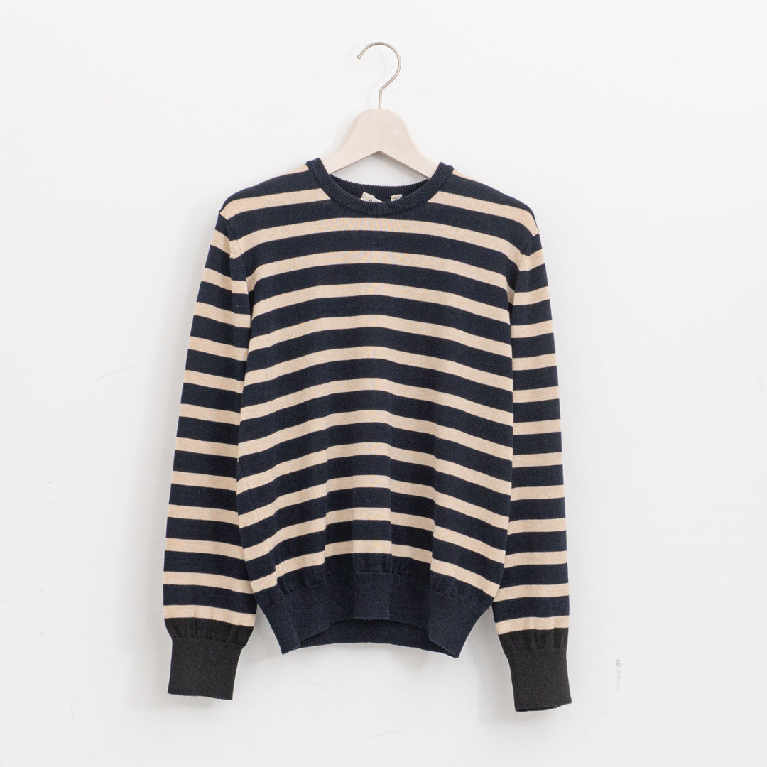 atelier naruse /WOMEN　cotton wool border knit nakt-43
