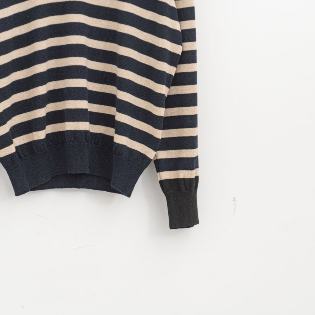 atelier naruse /WOMEN　cotton wool border knit nakt-43