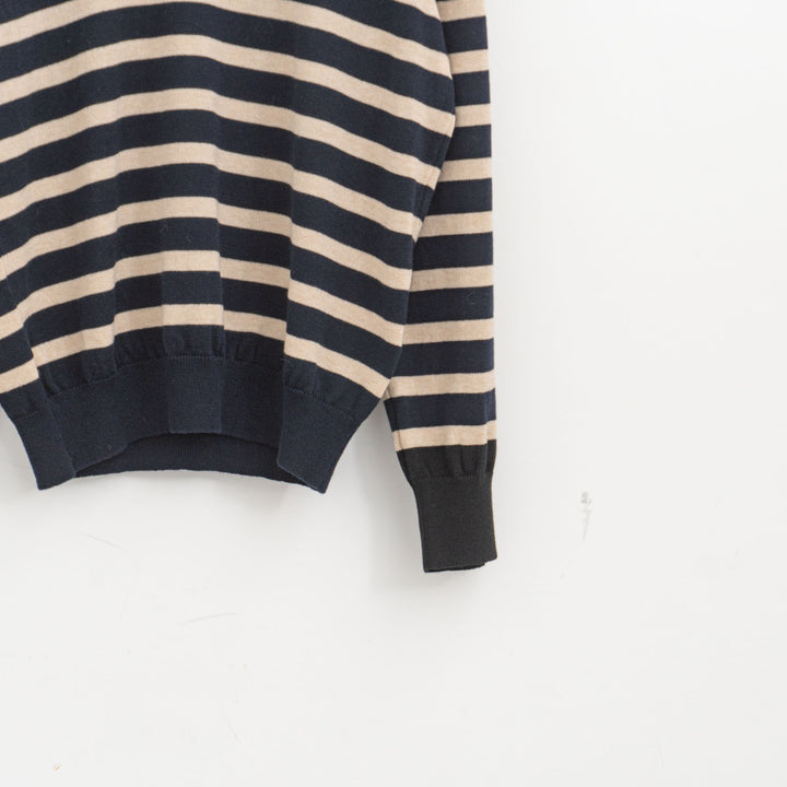 atelier naruse /WOMEN　cotton wool border knit nakt-43