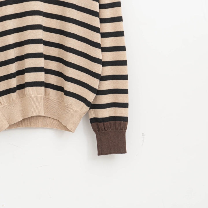 atelier naruse /WOMEN　cotton wool border knit nakt-43