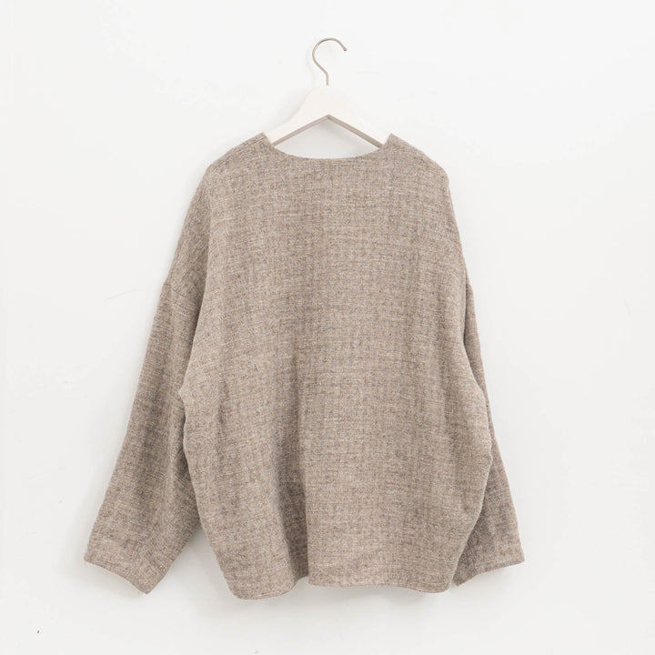 【完売】atelier naruse /WOMEN　shetland wool linen smock na-f02064