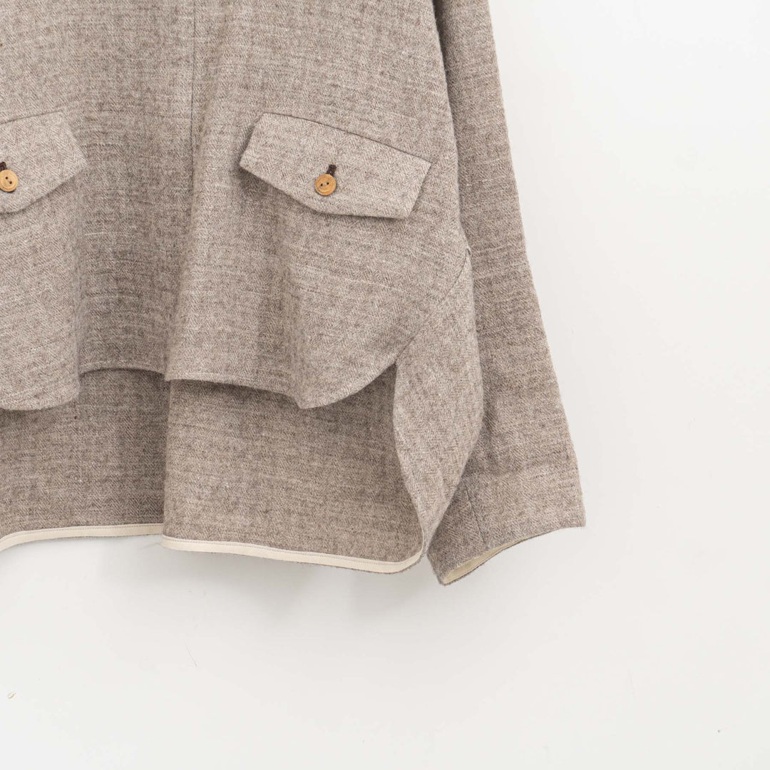 【完売】atelier naruse /WOMEN　shetland wool linen smock na-f02064