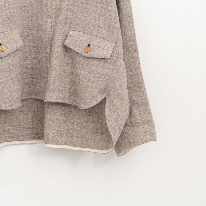【完売】atelier naruse /WOMEN　shetland wool linen smock na-f02064