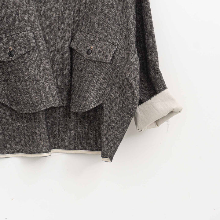 【完売】atelier naruse /WOMEN　shetland wool linen smock na-f02064