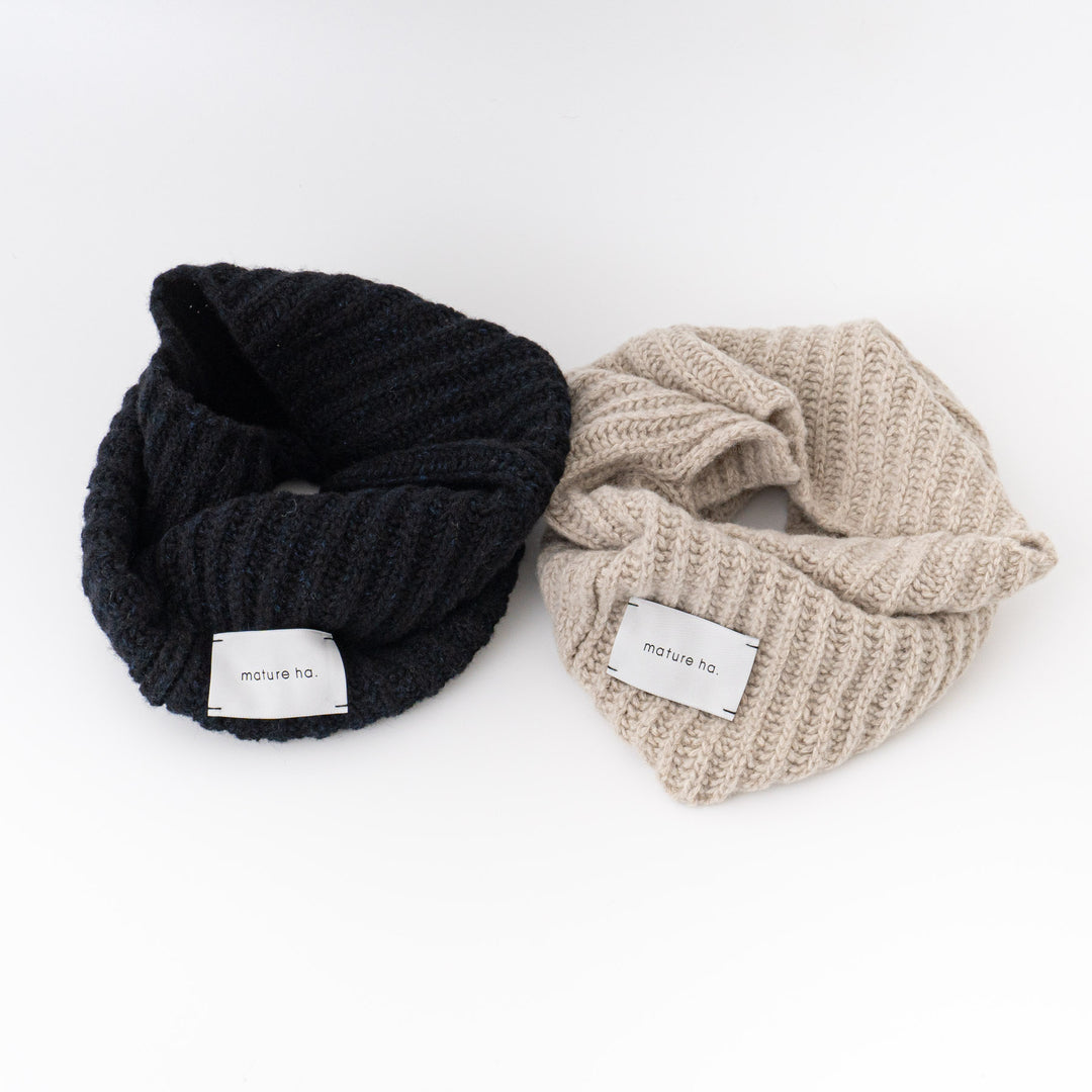2025AW mature ha./　neck warmer - lamb wool x cashmere MK-3206-D