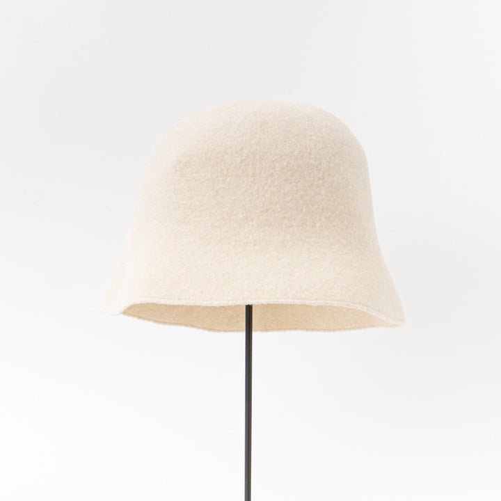 NEW 2024AW mature ha./　bell hat - undyed wool ELS-01030-H