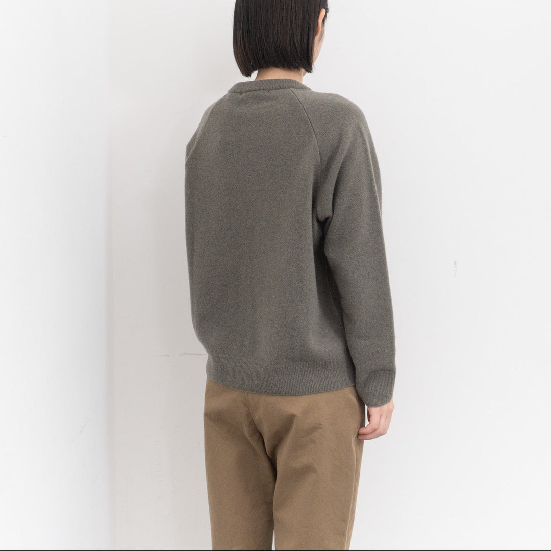 evam eva/　press wool ranglan pullover E253K176