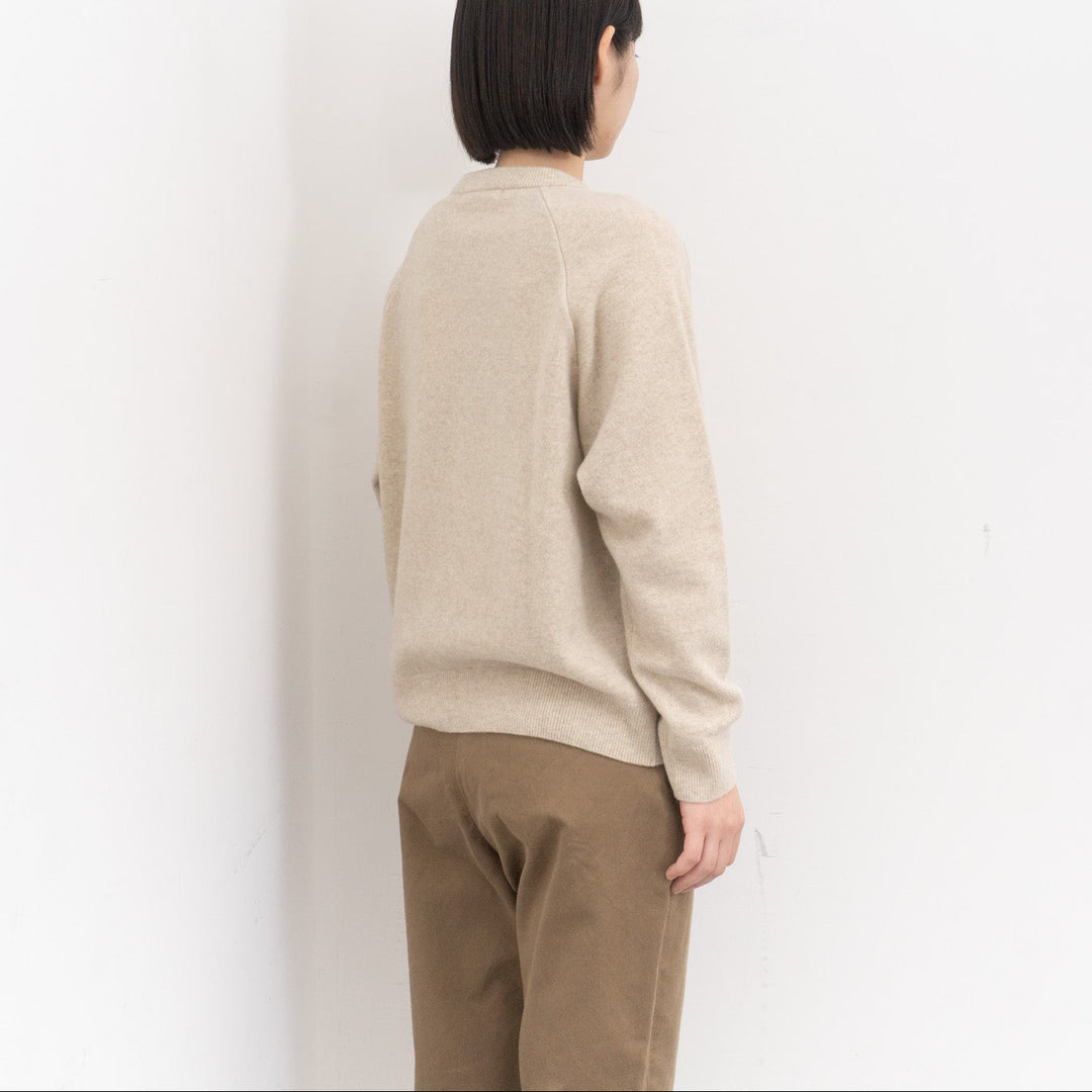 evam eva/　press wool ranglan pullover E253K176
