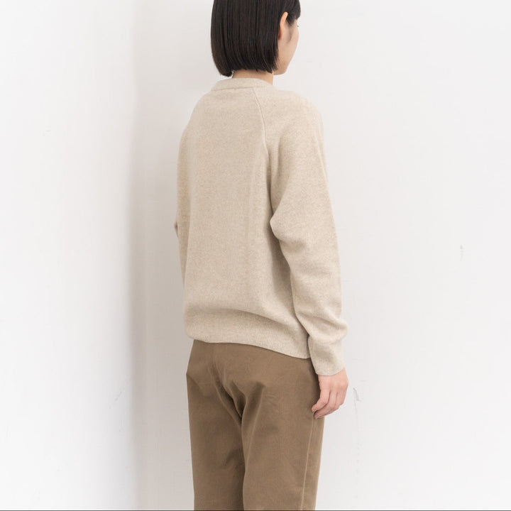 evam eva/　press wool ranglan pullover E253K176