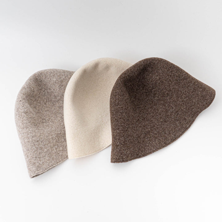 NEW 2024AW mature ha./　bell hat - undyed wool ELS-01030-H