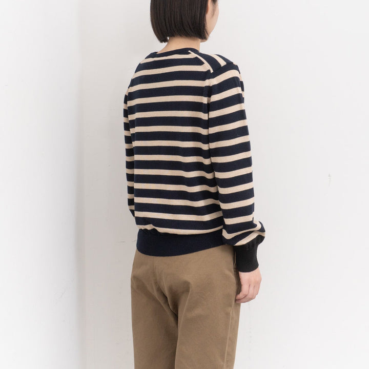 atelier naruse /WOMEN　cotton wool border knit nakt-43