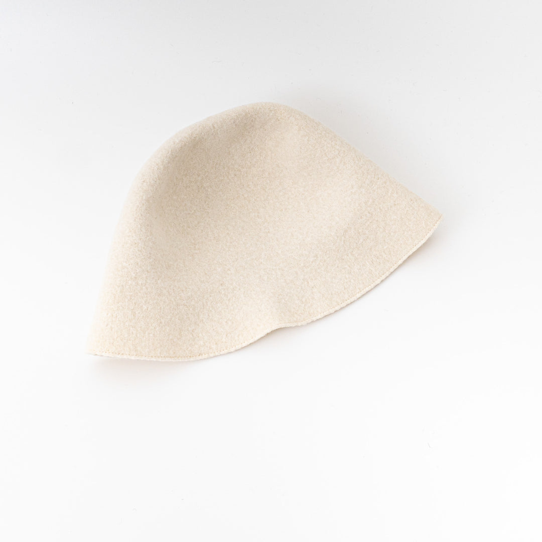 NEW 2024AW mature ha./　bell hat - undyed wool ELS-01030-H