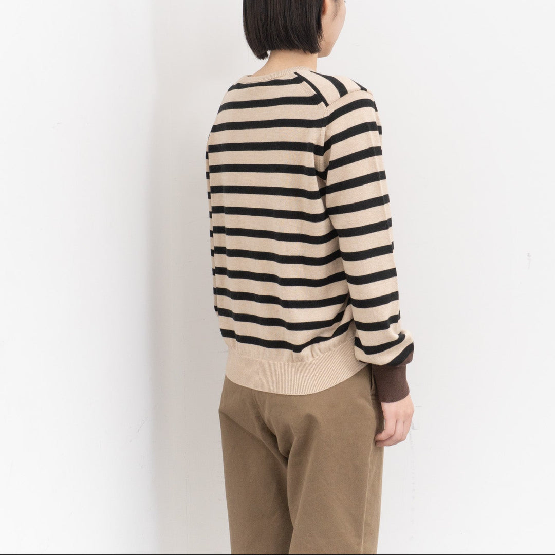 atelier naruse /WOMEN　cotton wool border knit nakt-43
