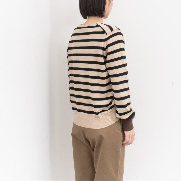 atelier naruse /WOMEN　cotton wool border knit nakt-43