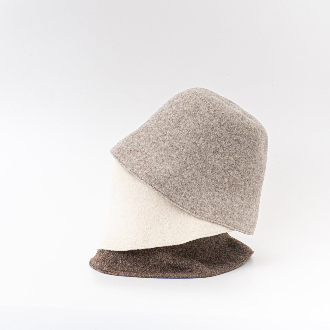 NEW 2024AW mature ha./　bell hat - undyed wool ELS-01030-H