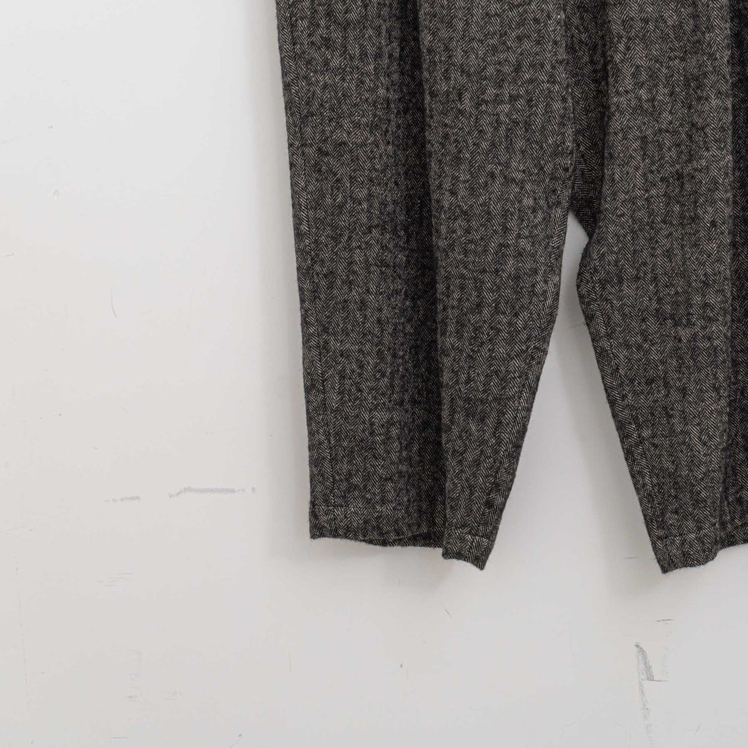 atelier naruse /WOMEN　shetland wool linen tuck wide pants na-f05113