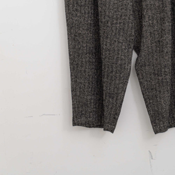 atelier naruse /WOMEN　shetland wool linen tuck wide pants na-f05113
