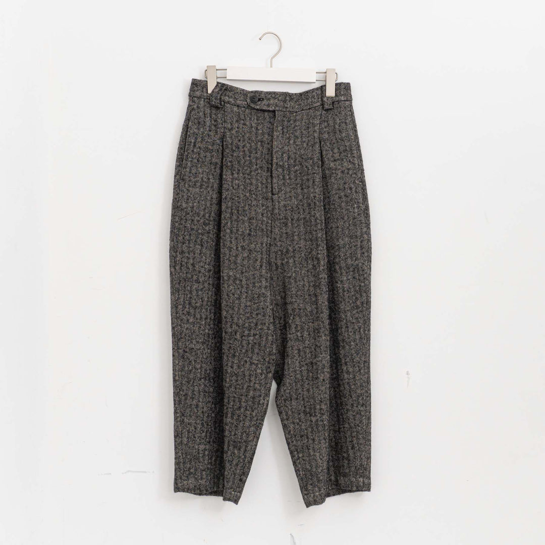 atelier naruse /WOMEN　shetland wool linen tuck wide pants na-f05113