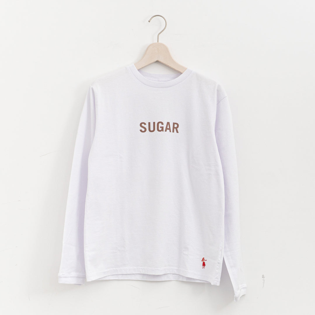 SUNSHINE+CLOUD /UNISEX　ロングスリーブTシャツ"SUGAR DONUTS"  col.WHITE