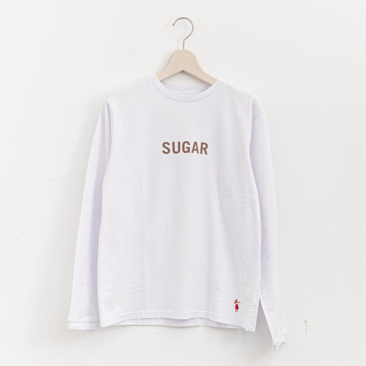 SUNSHINE+CLOUD｜UNISEX　ロングスリーブTシャツ"SUGAR DONUTS"  col.WHITE