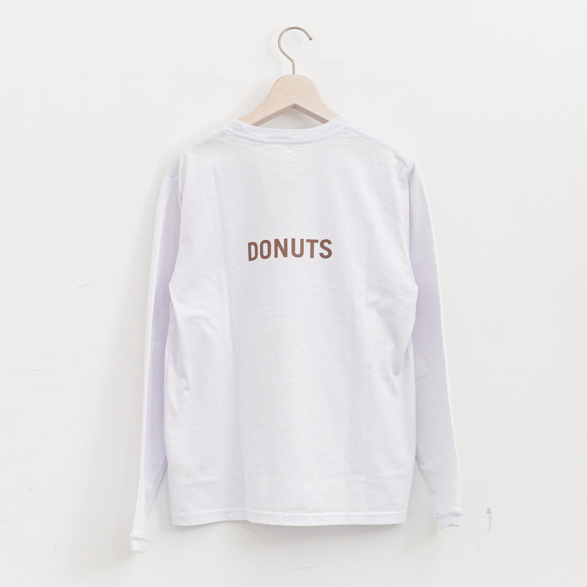 SUNSHINE+CLOUD｜UNISEX　ロングスリーブTシャツ"SUGAR DONUTS"  col.WHITE