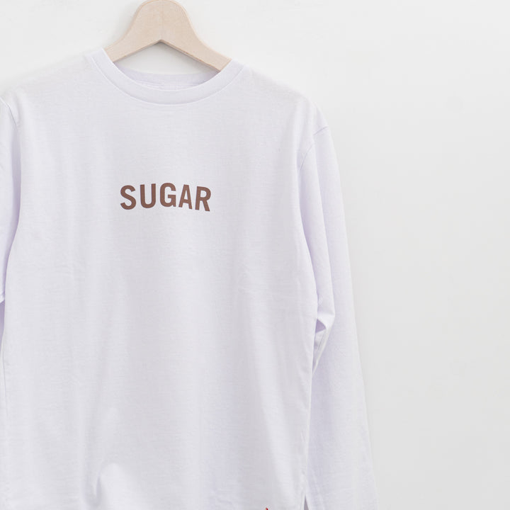 SUNSHINE+CLOUD /UNISEX　ロングスリーブTシャツ"SUGAR DONUTS"  col.WHITE