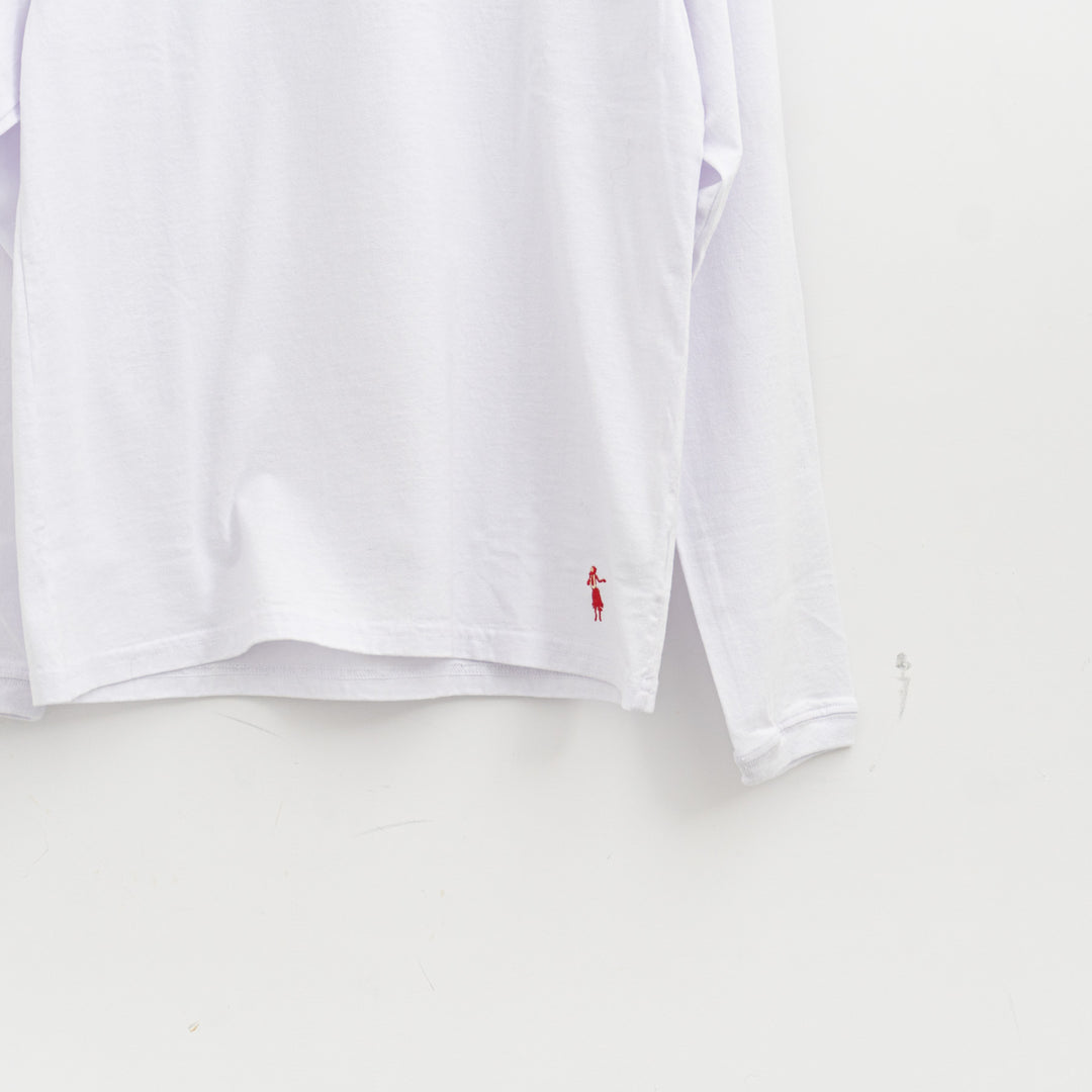 SUNSHINE+CLOUD /UNISEX　ロングスリーブTシャツ"SUGAR DONUTS"  col.WHITE