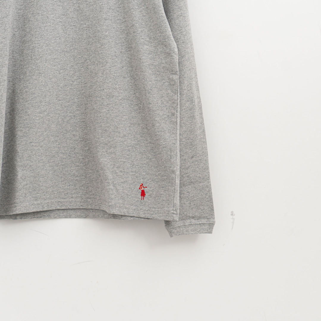 SUNSHINE+CLOUD /UNISEX　ロングスリーブTシャツ"ALOHA MAHALO"  col.GREY