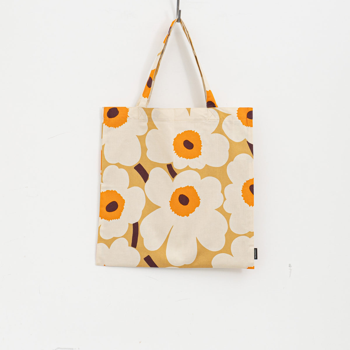 marimekko｜Mini Unikko トートバッグ　52259-4-74528,74583（59.キャラメル×クリーム×オレンジ）