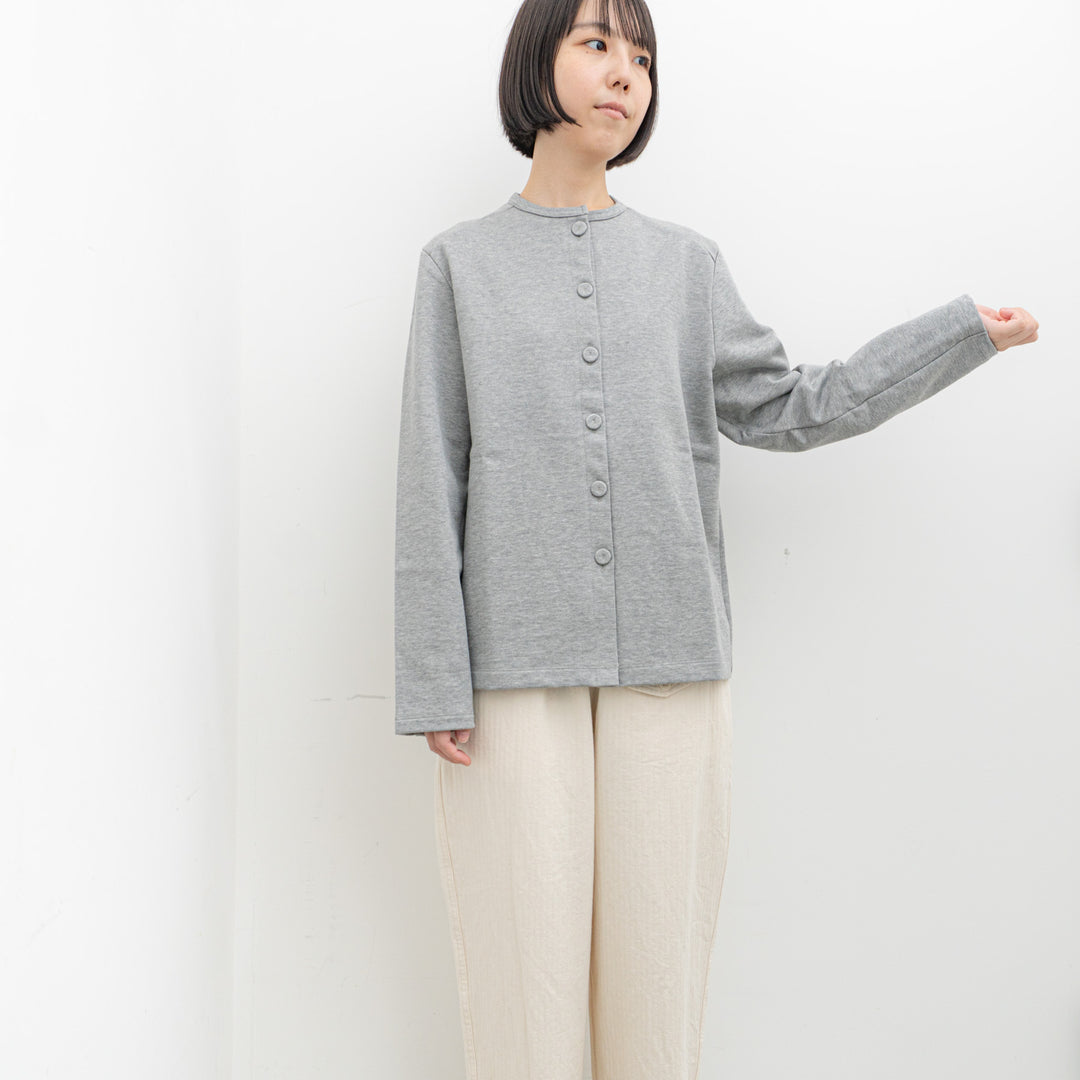 homspun/WOMEN　コンパクト裏毛カーディガン 242-6536