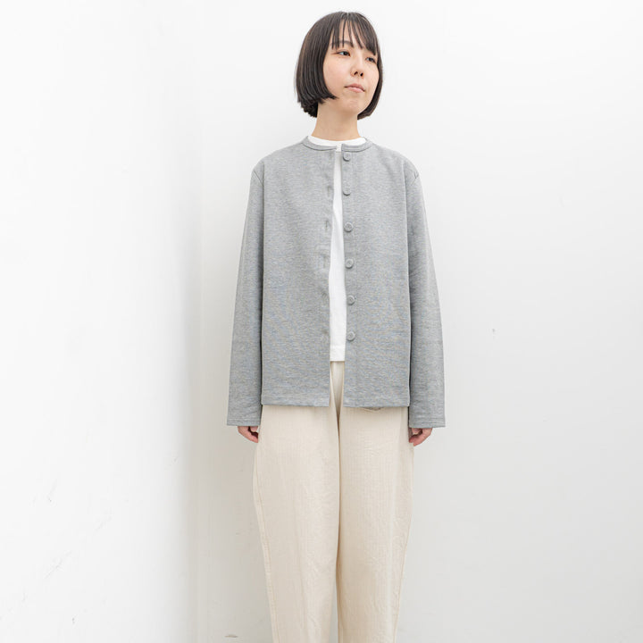 homspun/WOMEN　コンパクト裏毛カーディガン 242-6536