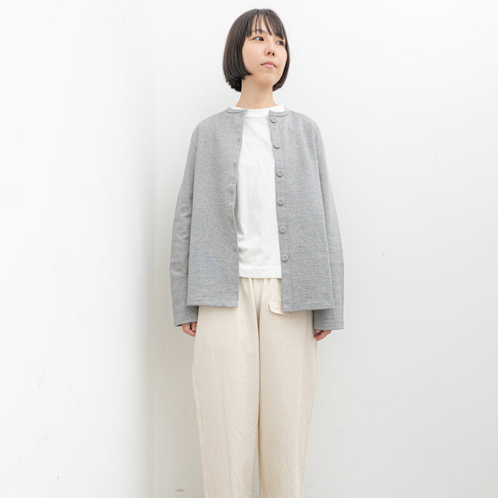 homspun/WOMEN　コンパクト裏毛カーディガン 242-6536