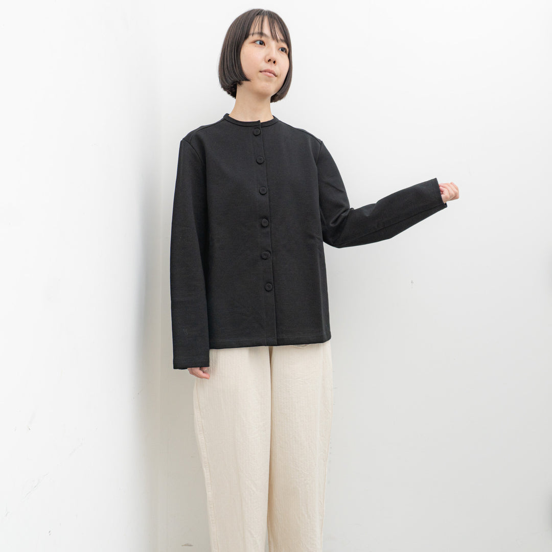 homspun/WOMEN　コンパクト裏毛カーディガン 242-6536