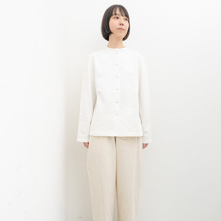 homspun/WOMEN　コンパクト裏毛カーディガン 242-6536