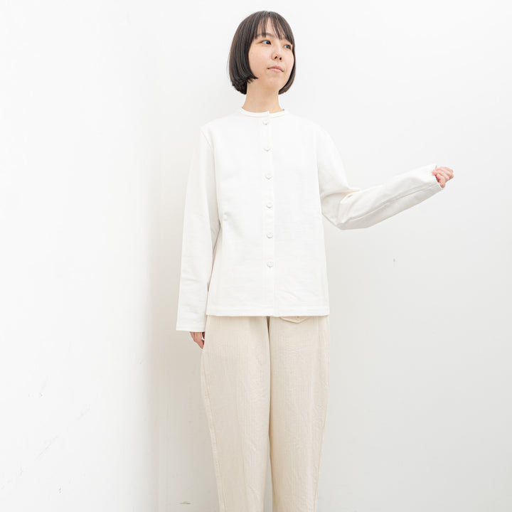 homspun/WOMEN　コンパクト裏毛カーディガン 242-6536