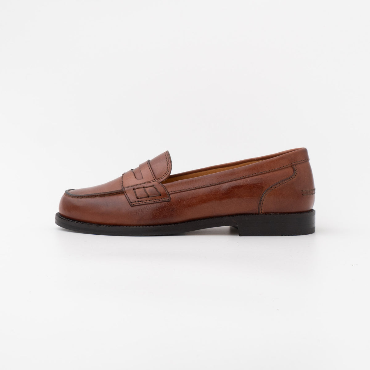 DIEGO BELLINI｜WOMEN　BUFALO COIN LOAFERS（MARRON/栗色）