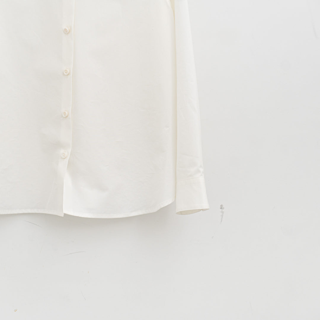 atelier naruse /WOMEN　2026| Formal cotton round collar shirt na-F02039