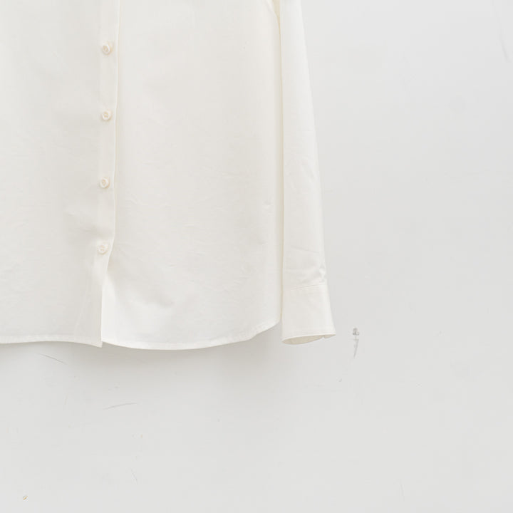 atelier naruse /WOMEN　2026| Formal cotton round collar shirt na-F02039