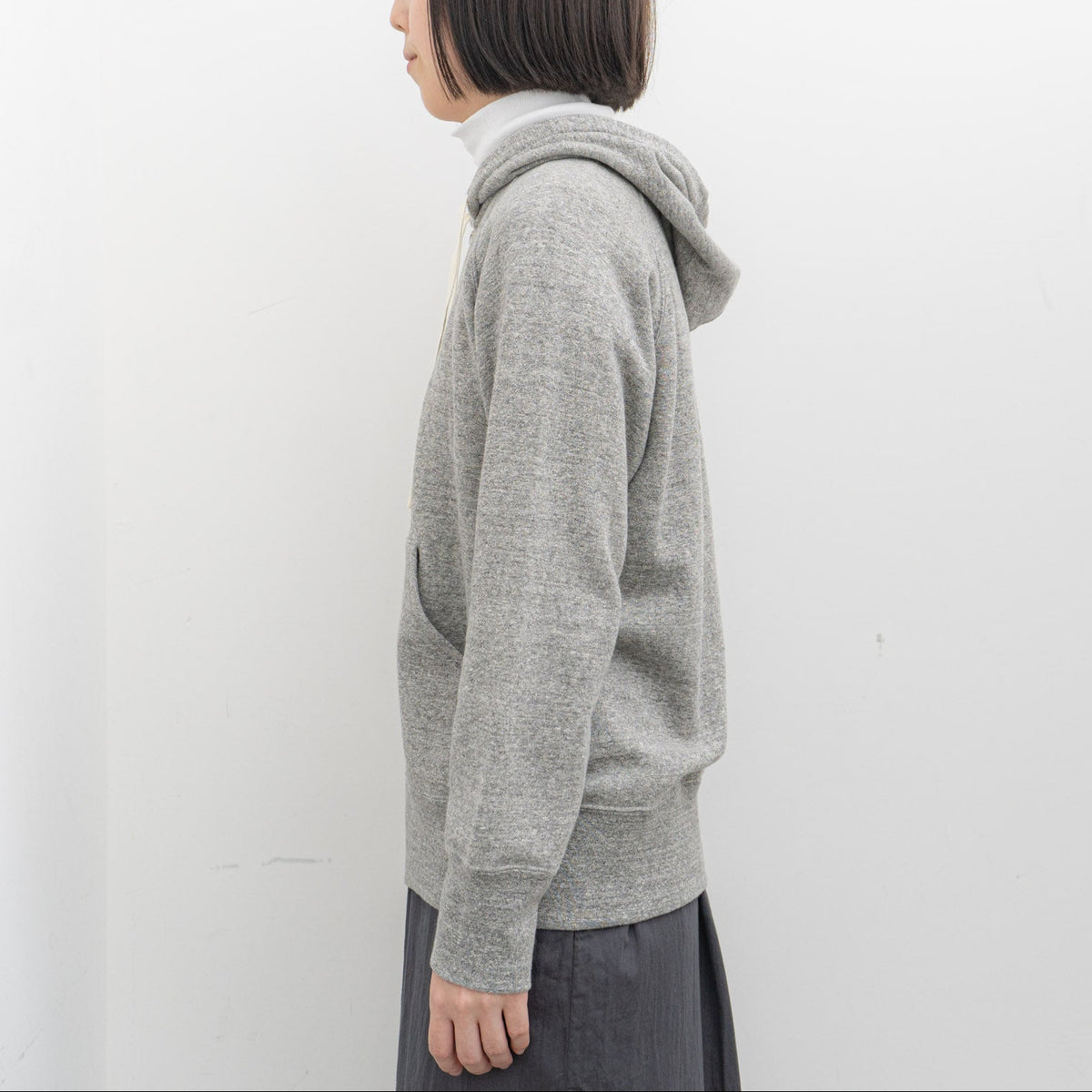 ANSPINNEN｜カシミヤ裏毛パーカーANS-WC0006  col.GREY